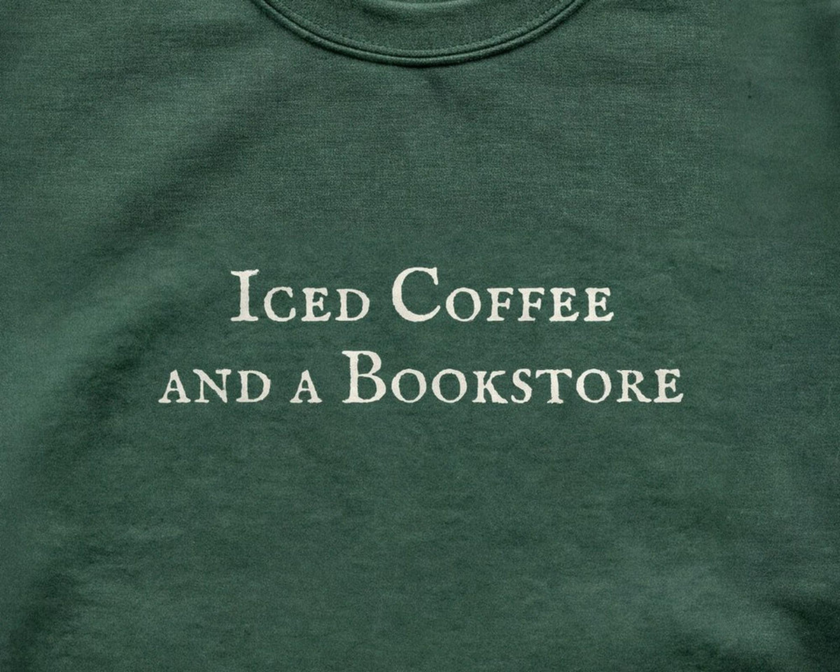 Iced Coffee and a Bookstore | Emily Henry | Crewneck Sweatshirt