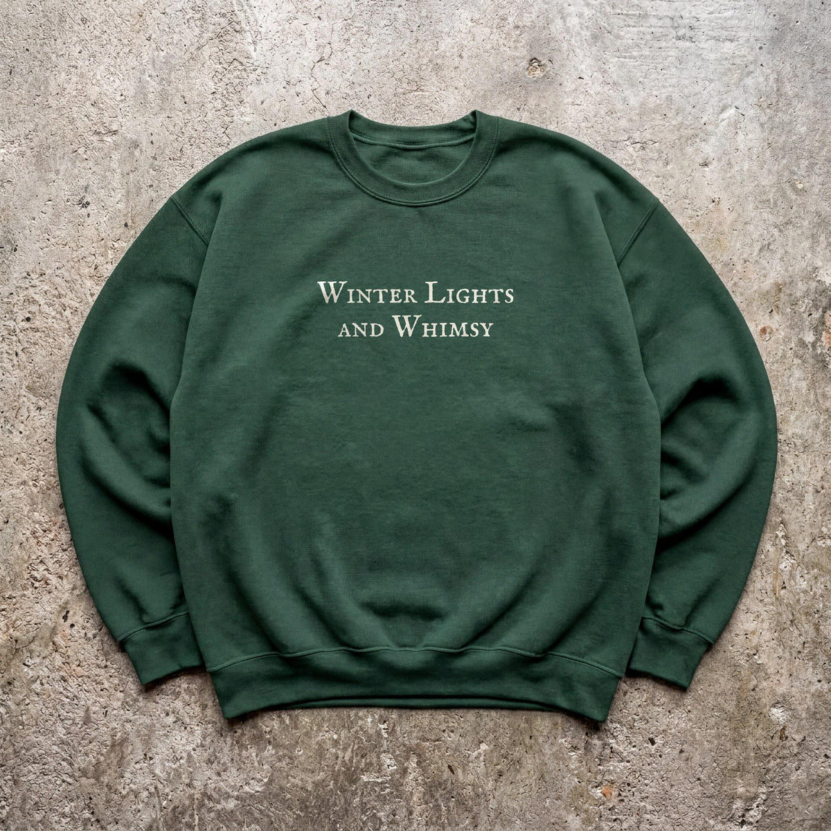 Winter Lights and Whimsy Crewneck Sweatshirt, Cozy Bookish