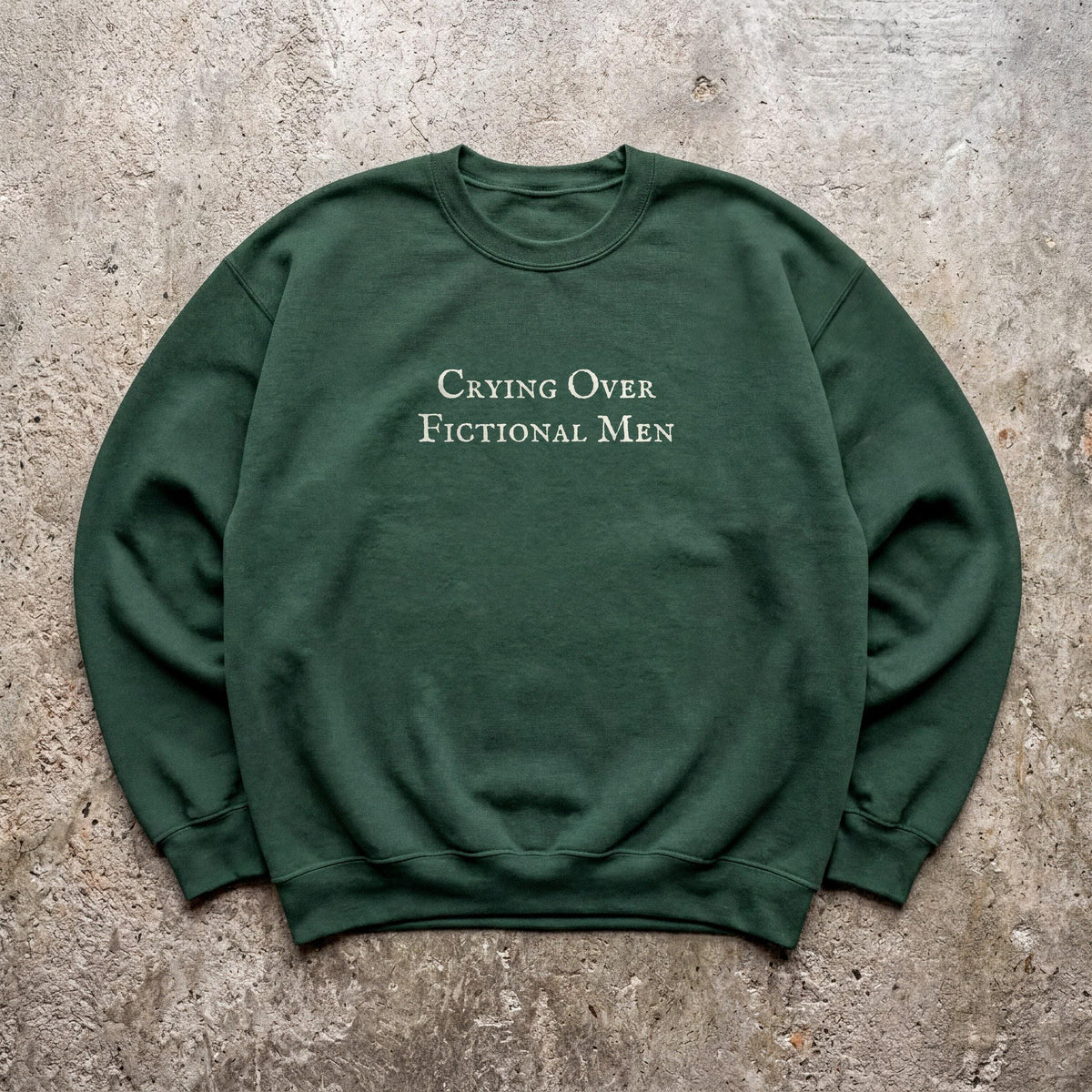 Crying Over Fictional Men Crewneck Sweatshirt, Funny Bookish