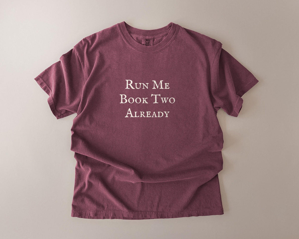 Run Me Book Two Already Comfort Colors T-Shirt, Funny Bookish