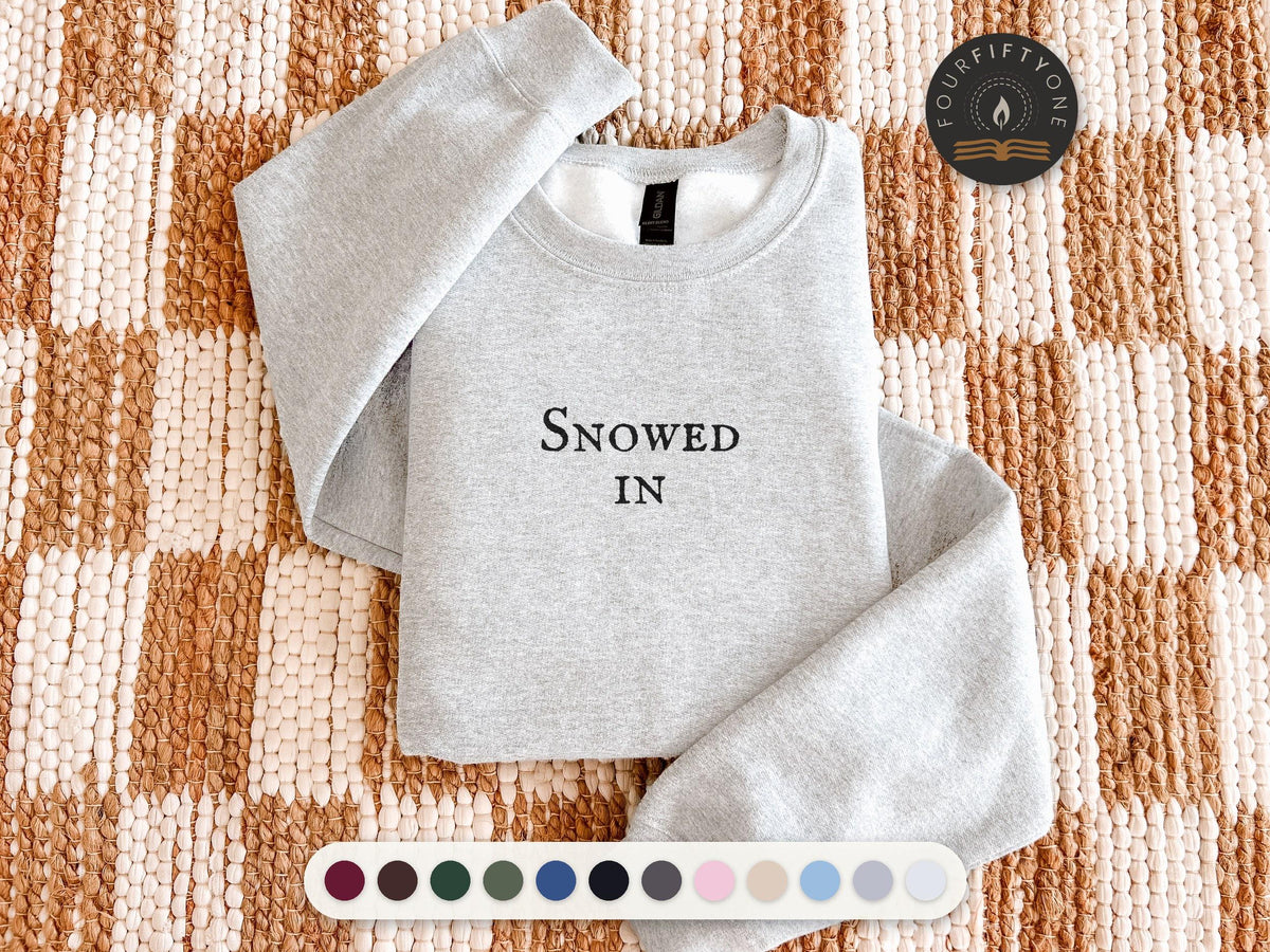 Snowed In Crewneck Sweatshirt, Cozy Bookish