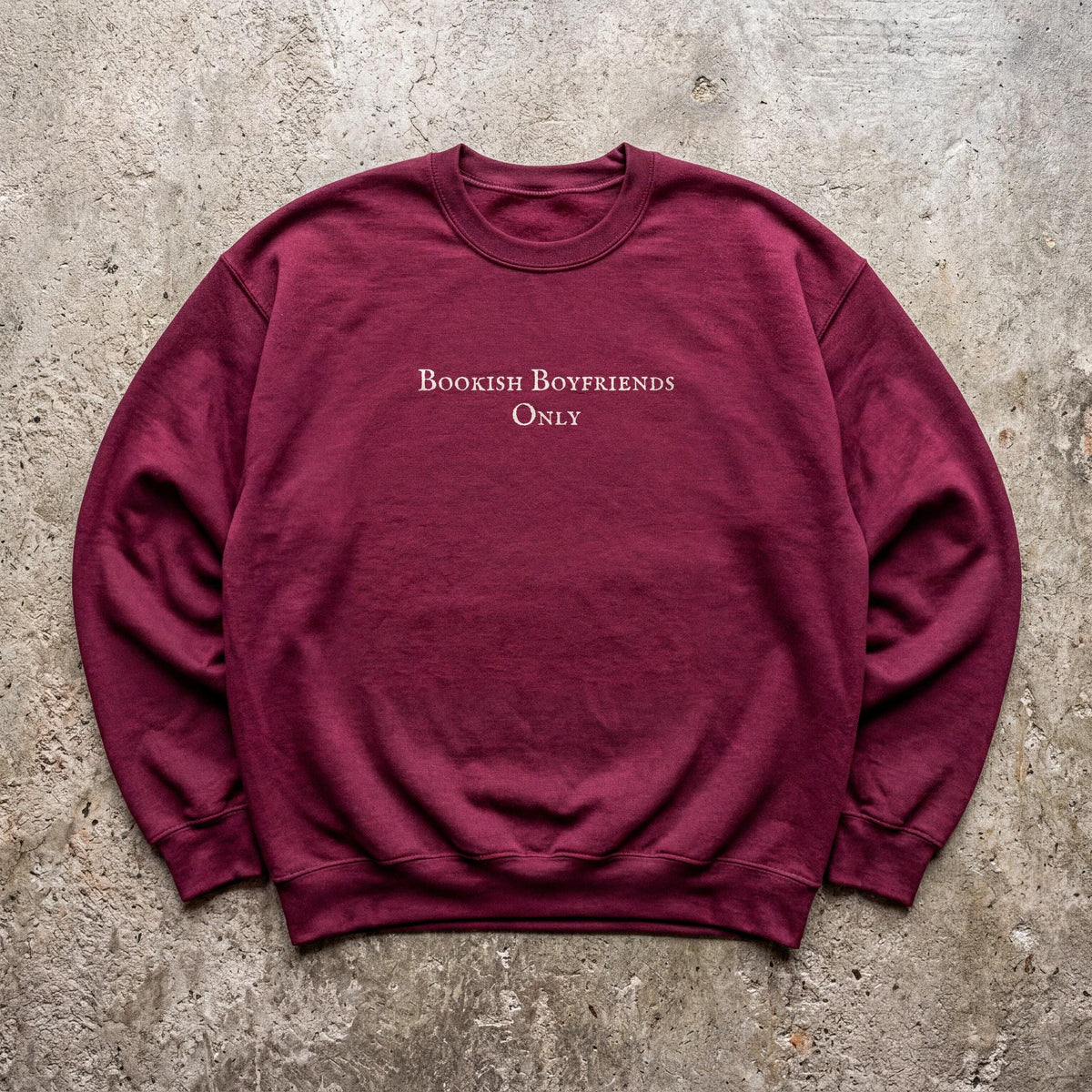 Bookish Boyfriends Only Crewneck Sweatshirt, Romance Reader