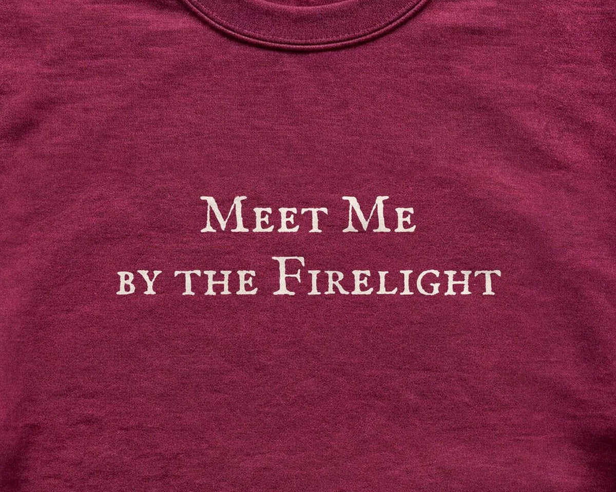 Meet Me by the Firelight Crewneck Sweatshirt, Cozy Bookish