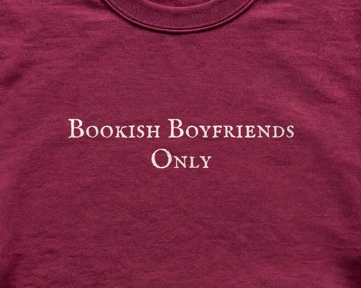 Bookish Boyfriends Only Crewneck Sweatshirt, Romance Reader