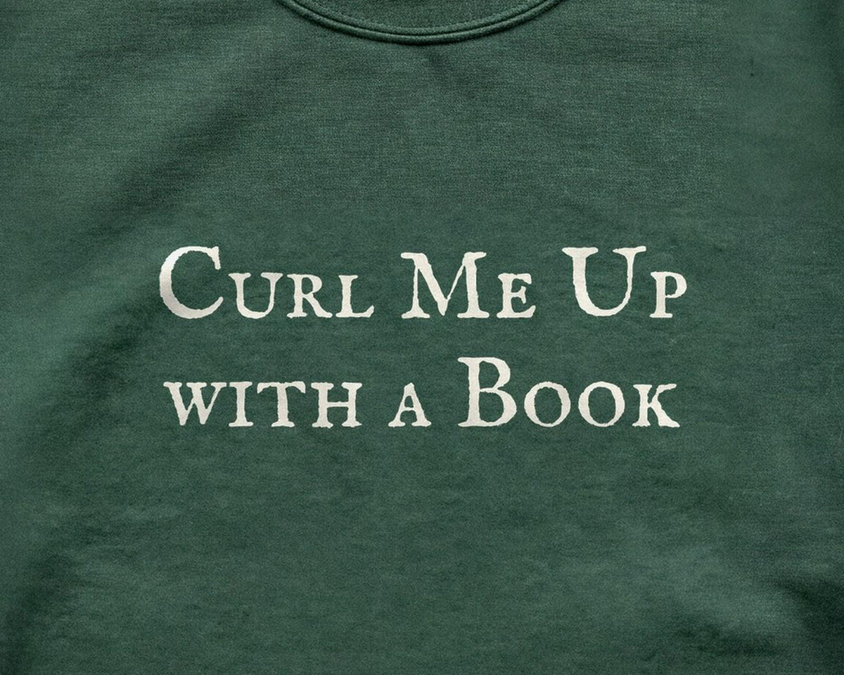 Curl Me Up with a Book Crewneck Sweatshirt, Cozy Bookish