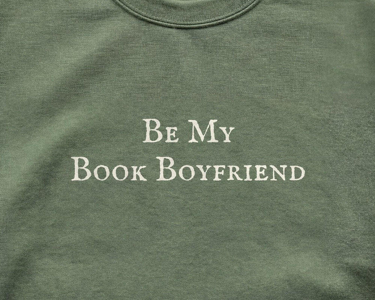 Be My Book Boyfriend Crewneck Sweatshirt, Romance Reader Cotton Blend Fleece - FOURFIFTYONE