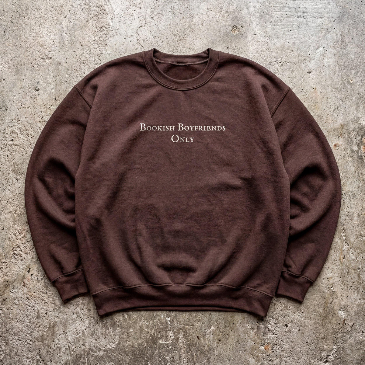 Bookish Boyfriends Only Crewneck Sweatshirt, Romance Reader