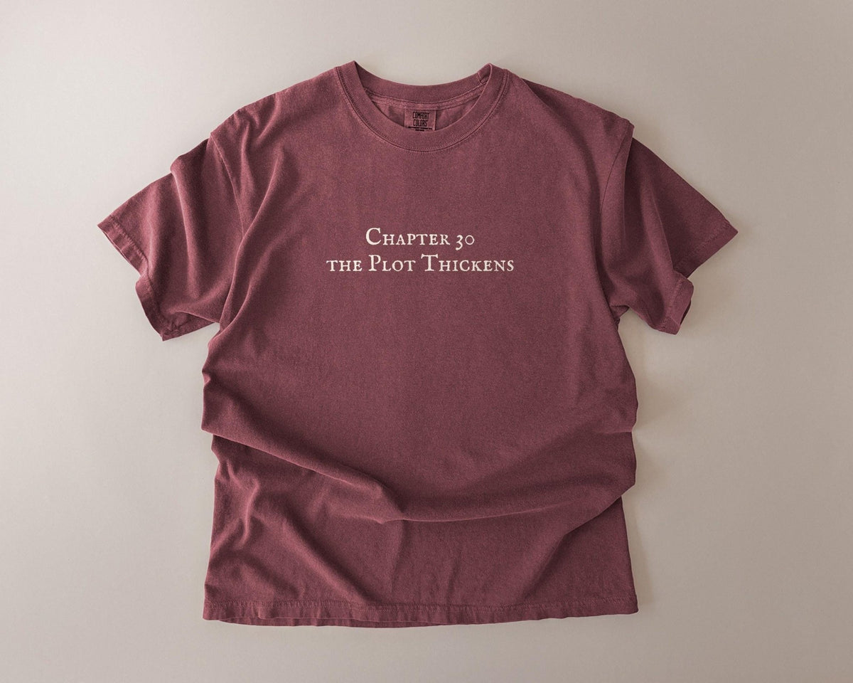Chapter 30 the Plot Thickens Comfort Colors T-Shirt, Funny Bookish Garment-Dyed Cotton - FOURFIFTYONE