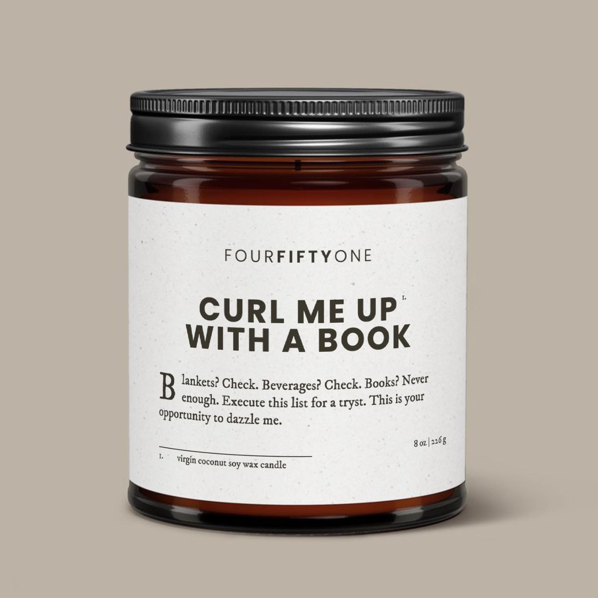 Curl Me Up With A Book - 8oz candle - Candle - FOURFIFTYONE