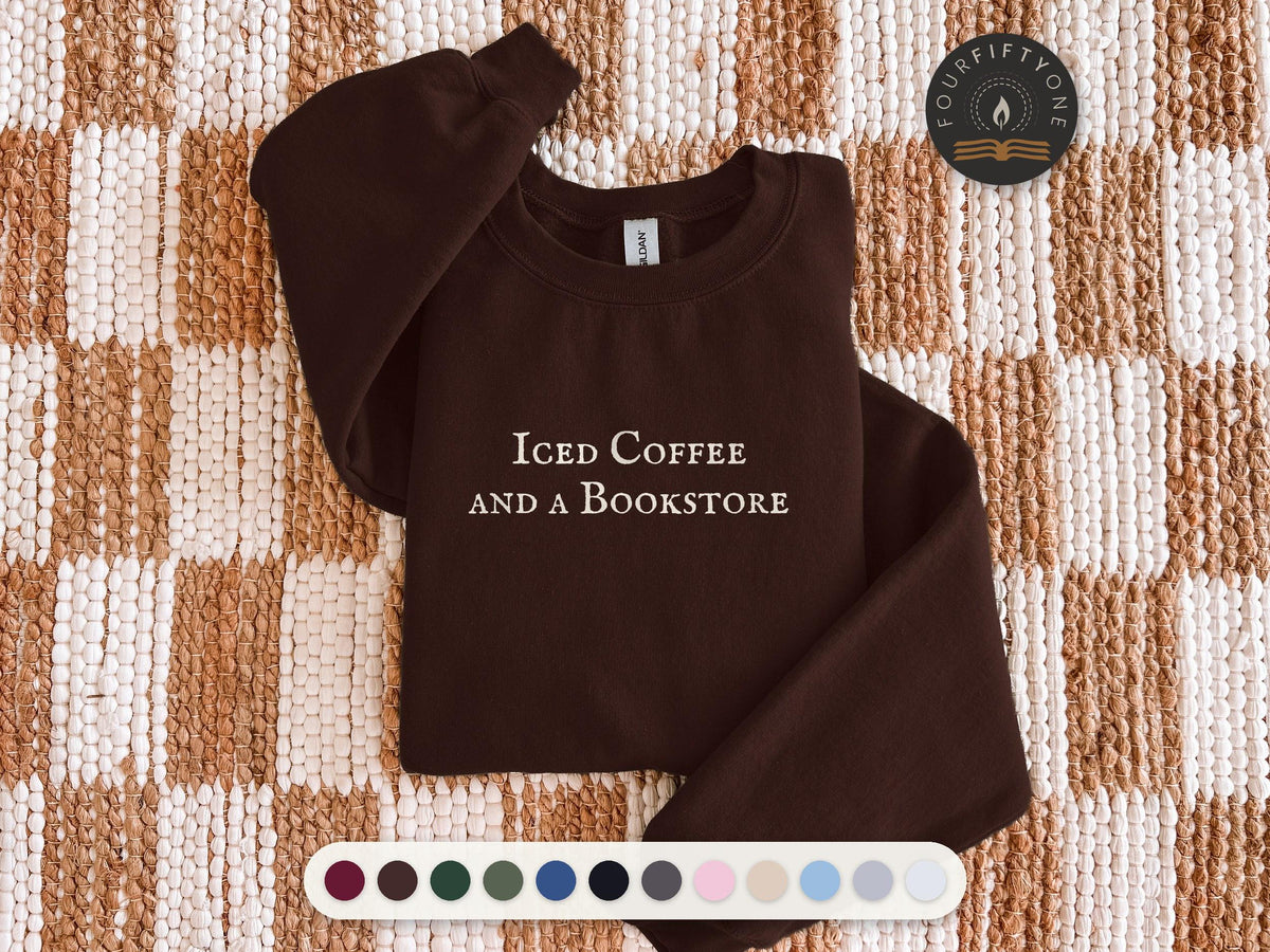 Iced Coffee and a Bookstore | Emily Henry | Crewneck Sweatshirt