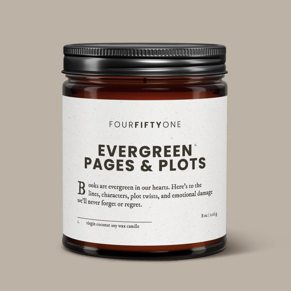 Evergreen Pages and Plots - 8oz candle - Candle - FOURFIFTYONE