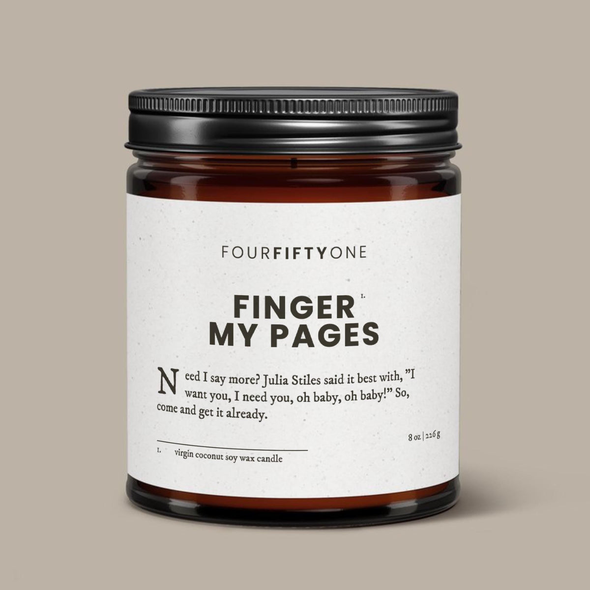 Finger My Pages - 8oz candle - Candle - FOURFIFTYONE