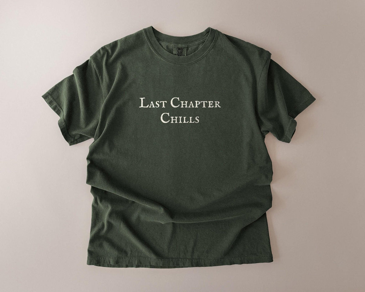 Last Chapter Chills Comfort Colors T-Shirt, Cozy Bookish Garment-Dyed Cotton - FOURFIFTYONE