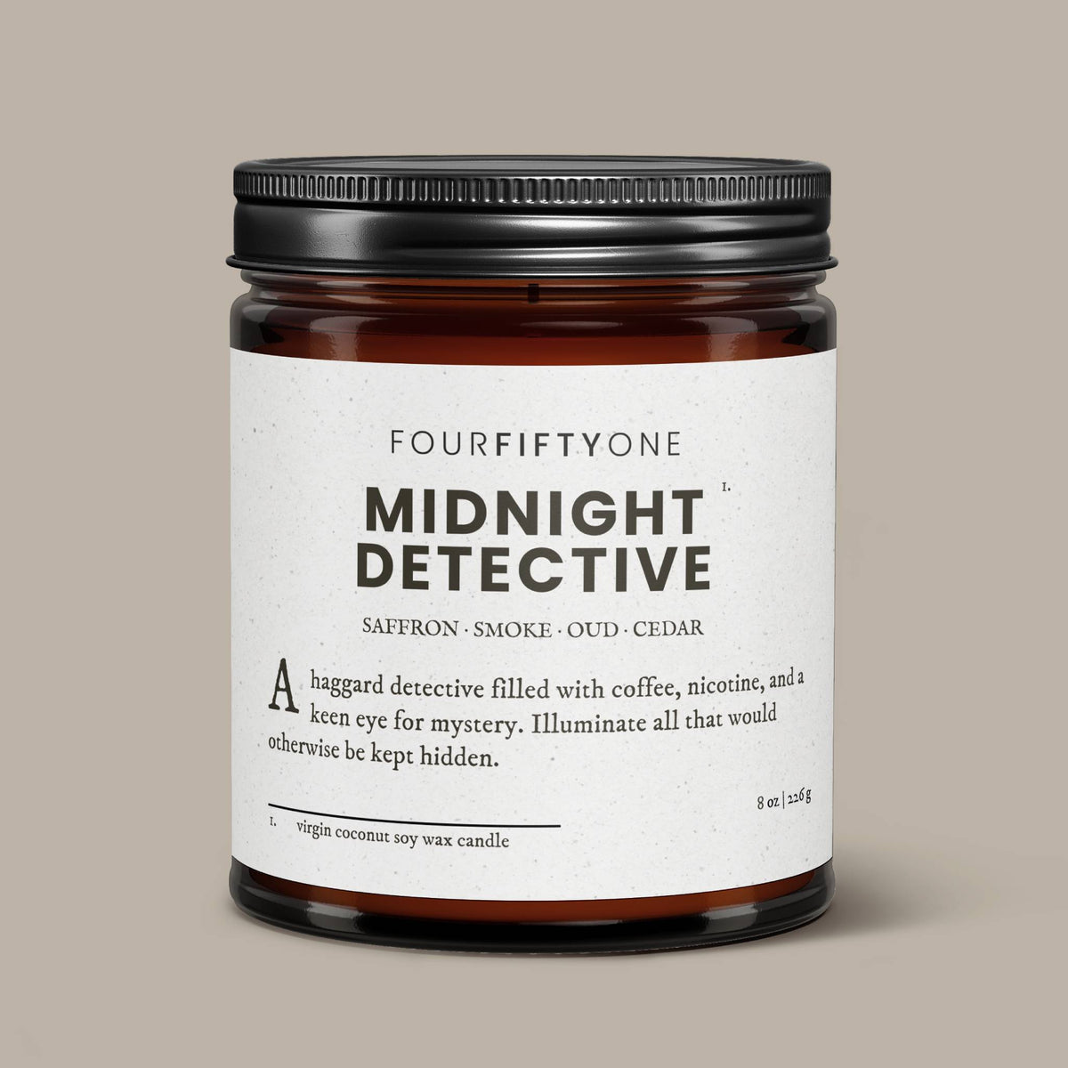 Midnight Detective - 8oz candle - Candle - FOURFIFTYONE