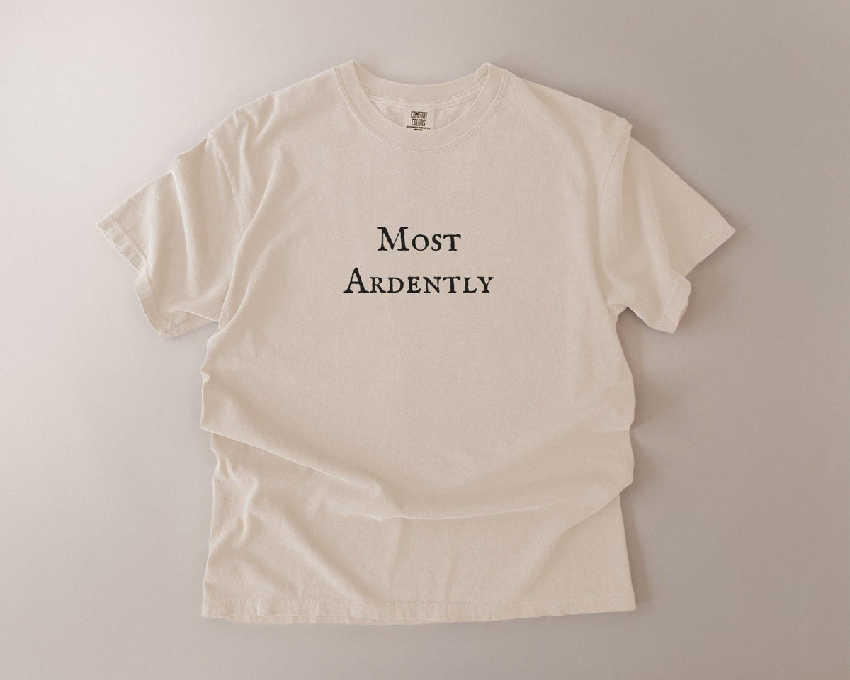 Most Ardently | Pride and Prejudice | Comfort Colors T-Shirt, Garment-Dyed Cotton - FOURFIFTYONE